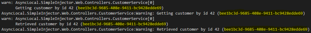 Log correlation id