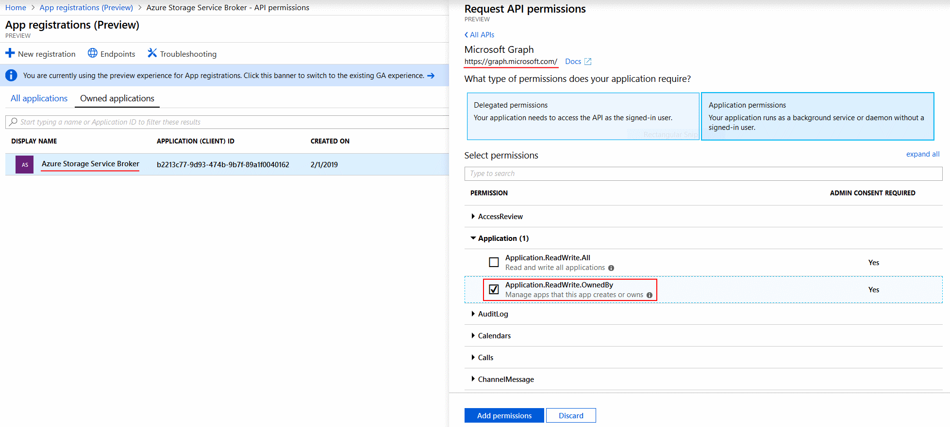 MS Graph Permissions